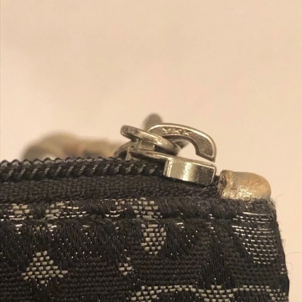 Coach black silver optic c wristlet mini clutch